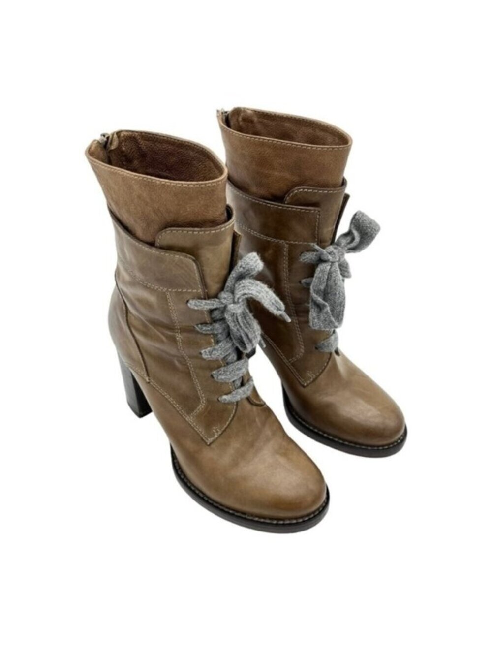 Brunello Cucinelli Leather Lace-Up‎ Boot Size EU 37